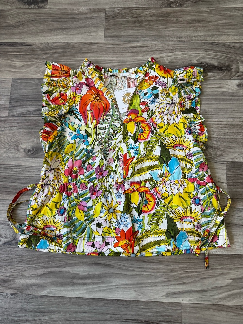 NWT Marie Oliver Olive Top in Botanic Size Small